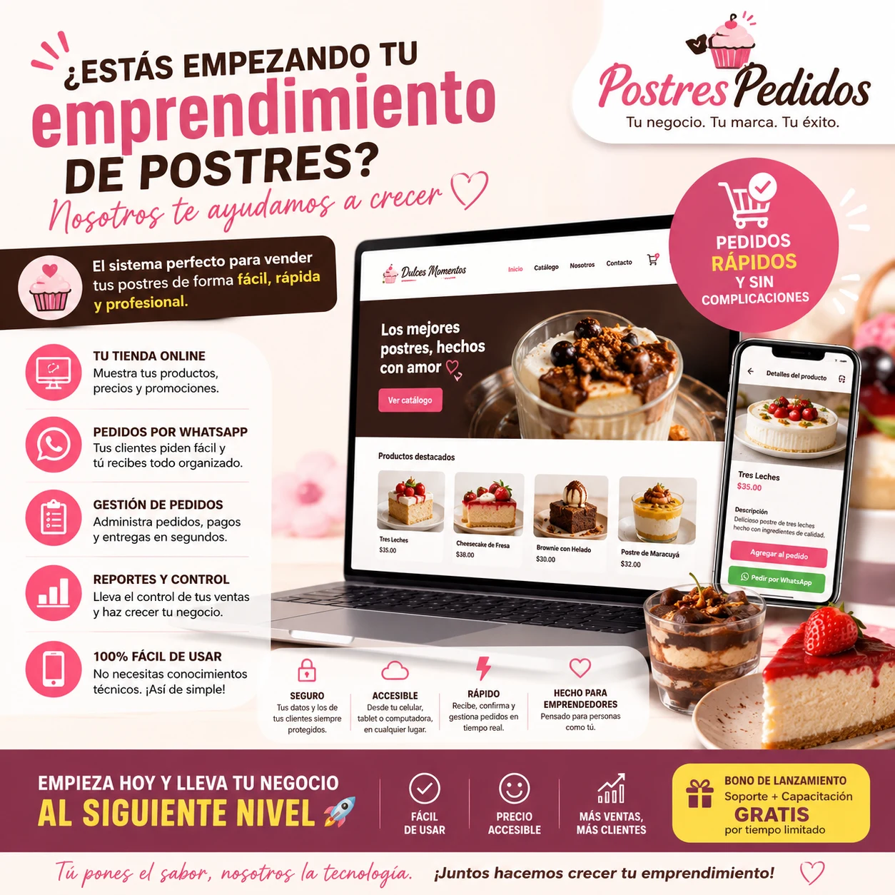 Presentación de Sistema de Pedidos para Pastelería y Postres